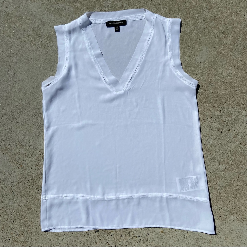 Sheer White Banana Republic Tank Size XS